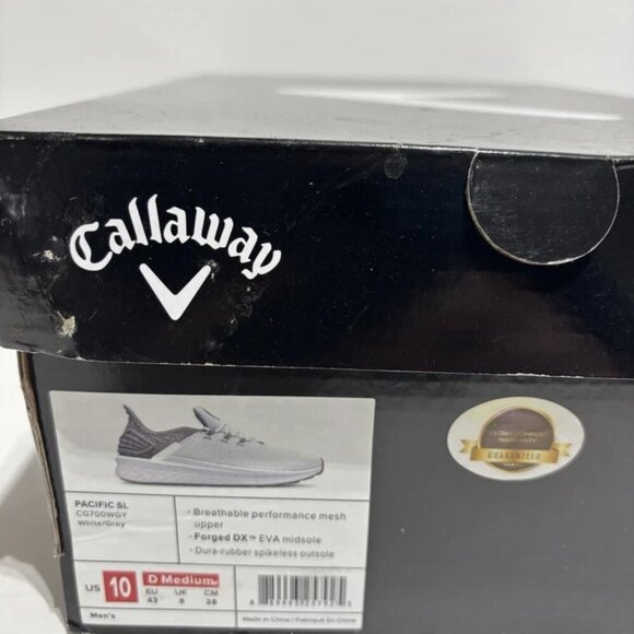 Callaway Men’s Pacific SL Golf Shoes Gray/White, Size 10 M main image 7